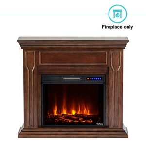 e-Flame USA Breckenridge 25"x20" LED Electric Fireplace Stove Insert with Remote - 3D Logs and Fire (Black)