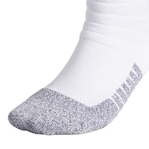 adidas Unisex Adizero Football Cushioned Crew Socks (1-Pair), White/Black, Large