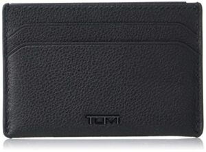 tumi - nassau slim card case wallet for men - black texture