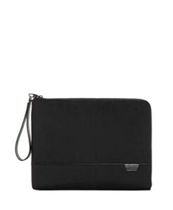 tumi - harrison preston large portfolio - clutch wristlet wallet for men and women - black
