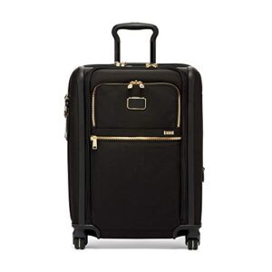 tumi - alpha 3 continental dual access 4 wheeled carry-on luggage - 22 inch rolling suitcase for men and women - black/gold