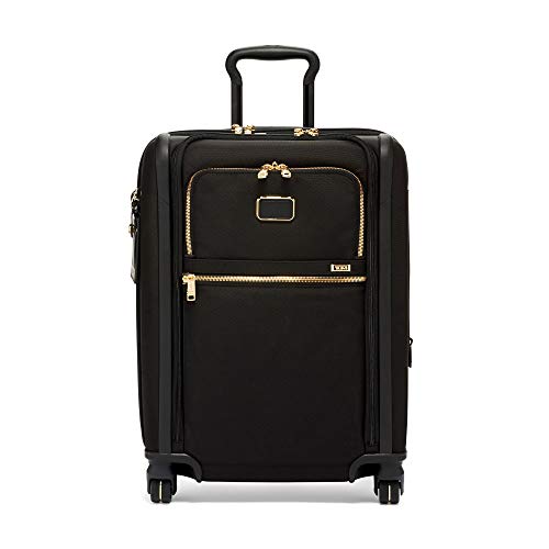 TUMI - Alpha 3 Continental Dual Access 4 Wheeled Carry-On Luggage - 22 Inch Rolling Suitcase for Men and Women - Black/Gold