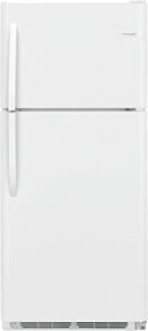 frigidaire ffht2033vp 30" top mount refrigerator with 20.5 cu. ft. total capacity, led lighting, store more crisper drawers, in pearl white