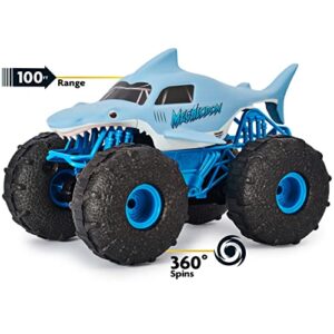 Monster Jam, Official Megalodon Storm All-Terrain Remote Control Monster Truck Toy Vehicle, 1:15 Scale