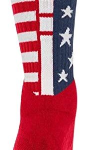 Nike Elite Energy RWB Crew Socks University Red/Midnight Navy/White (MD (Men's Shoe 6-8, Women's Shoe 6-10))