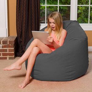 Posh Beanbags Bean Bag Chair, X-Large-48in, Heather Gray