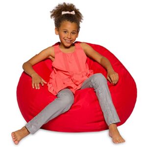 posh beanbags bean bag chair, large-38in, solid red