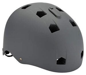 mongoose bmx bike helmet, multi sport kids helmet, grey