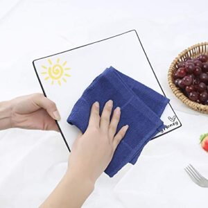 Glynniss Dishcloths Kitchen Highly Absorbent Dish Rags 100% Cotton Dish Cloths for Washing Dishes, Cleaning (11 x 11 Inches, 12 pcs, White)