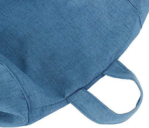Librao Bean Bag Chair Sofa Cover(No Filler), Lazy Lounger High Back Large Bean Bag Storage Chair Cover Sack for Adults and Kids Without Filling (Blue, M)
