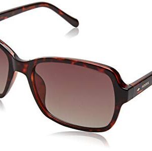 Fossil Women's Female Sunglass Style FOS 3095/S Oval, Dark Havana, 54mm, 18mm