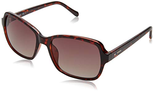 Fossil Women's Female Sunglass Style FOS 3095/S Oval, Dark Havana, 54mm, 18mm