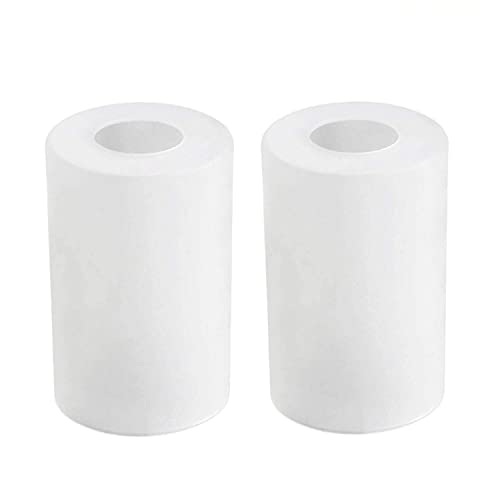 Frosted Light Shade Glass Lamp Shade Pendant Light Shade Replacement Light Fixture Cylinder Shade Diameter 3.5" Height 5.5" Fitter 1.65" (2 Packs)