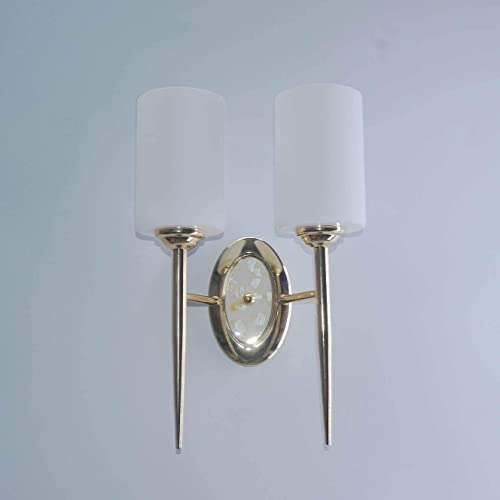 Frosted Light Shade Glass Lamp Shade Pendant Light Shade Replacement Light Fixture Cylinder Shade Diameter 3.5" Height 5.5" Fitter 1.65" (2 Packs)