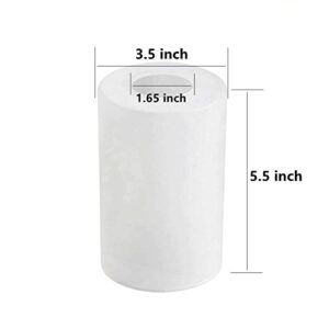 Frosted Light Shade Glass Lamp Shade Pendant Light Shade Replacement Light Fixture Cylinder Shade Diameter 3.5" Height 5.5" Fitter 1.65" (2 Packs)