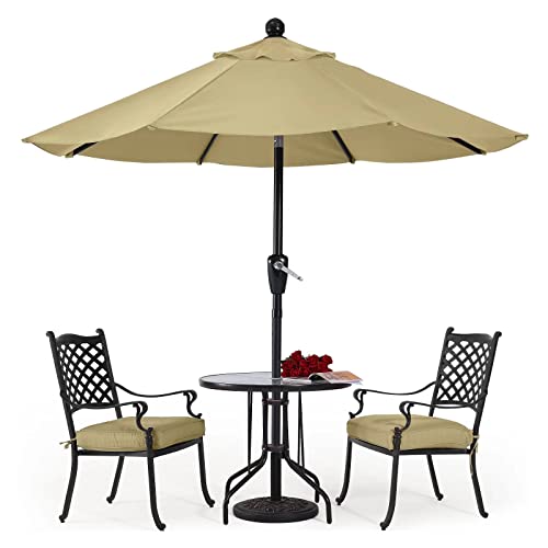 ABCCANOPY Durable Patio Umbrellas 9' Khaki