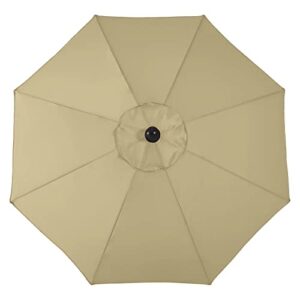 ABCCANOPY Durable Patio Umbrellas 9' Khaki