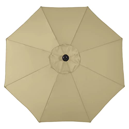 ABCCANOPY Durable Patio Umbrellas 9' Khaki