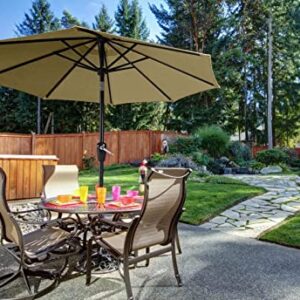 ABCCANOPY Durable Patio Umbrellas 9' Khaki