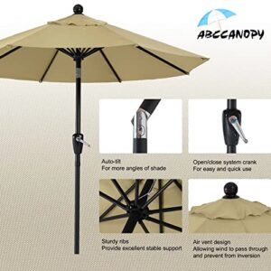 ABCCANOPY Durable Patio Umbrellas 9' Khaki