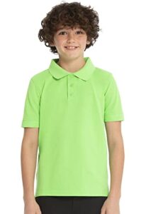 classroom school uniforms kids' polo shirt, lime green, x-large