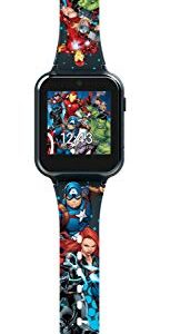 Accutime Kids Marvel Avengers Black Educational Touchscreen Smart Watch Toy for Girls, Boys, Toddlers - Selfie Cam, Learning Games, Alarm, Calculator, Pedometer and more (Model: AVG4597AZ)