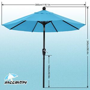 ABCCANOPY Durable Patio Umbrellas 10' Turquoise