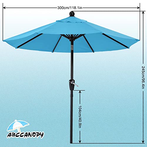 ABCCANOPY Durable Patio Umbrellas 10' Turquoise