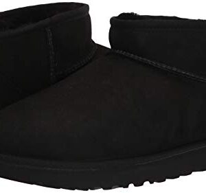 UGG womens Classic Ultra Mini Ankle Boot, Black, 9 US