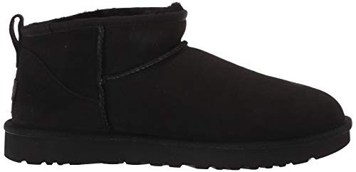 UGG womens Classic Ultra Mini Ankle Boot, Black, 9 US