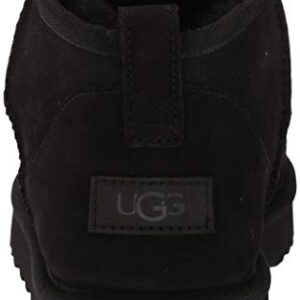 UGG womens Classic Ultra Mini Ankle Boot, Black, 9 US