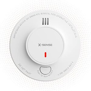 x-sense 10 years battery-operated smoke and fire alarm with ionization sensor, sd19-w, 1-pack