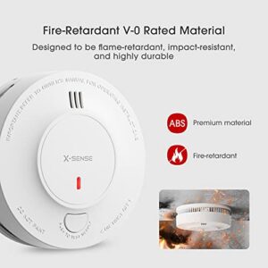 X-Sense 10 Years Battery-Operated Smoke and Fire Alarm with Ionization Sensor, SD19-W, 1-Pack