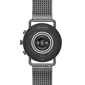 Skagen Connected Falster 3 Gen 5 Stainless Steel Mesh Touchscreen Smartwatch, Color: Gunmetal (Model: SKT5200)