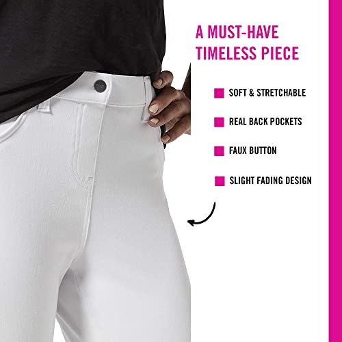 HUE Women's Ultra Soft High Waist Denim Leggings, White, Small