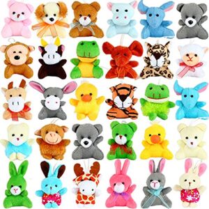 Nasidear 32 Pack Mini Animal Plush Toy Party Favors,Small Plush Stuffed Animals for Birthday,Theme Party,Easter Basket Stuffers Fillers,Christmas,Classroom Prize,Kids Valentine Gift