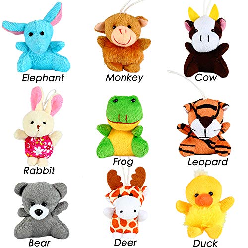 Nasidear 32 Pack Mini Animal Plush Toy Party Favors,Small Plush Stuffed Animals for Birthday,Theme Party,Easter Basket Stuffers Fillers,Christmas,Classroom Prize,Kids Valentine Gift