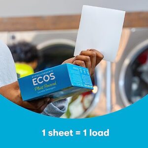 ECOS Laundry Detergent Sheets - No Plastic Jug for 114 Loads - Vegan, No Mess & Liquid Free - Laundry Sheets in Washer - Hypoallergenic, Plant Powered Laundry Detergent Sheets