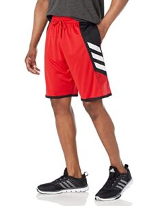 adidas men's pro madness shorts, scarlet, medium