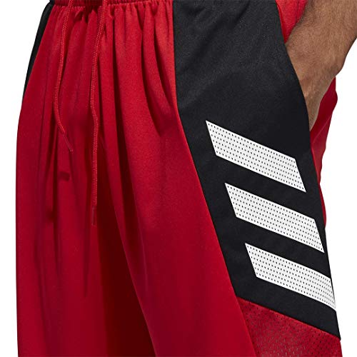 adidas Men's Pro Madness Shorts, Scarlet, Medium