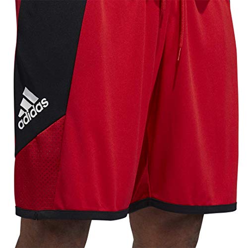 adidas Men's Pro Madness Shorts, Scarlet, Medium