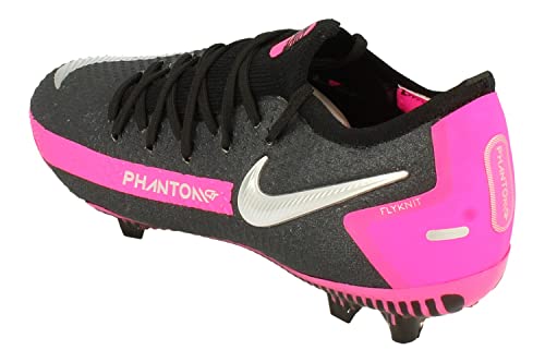 Nike Junior Phantom GT Pro FG Football Boots CK8473 Soccer Cleats (UK 3.5 us 4Y EU 36, Black Metallic Silver 006)