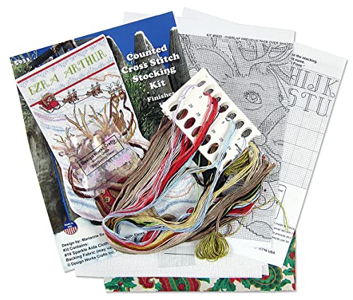 Design Works Crafts Reindeer Ride Counted Cross Stitch Stocking Kit