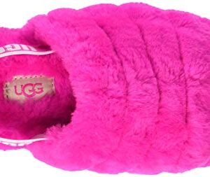 UGG Unisex-Child Fluff Yeah Slide Slipper, Rock Rose, 6 Big Kid US