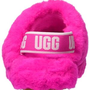 UGG Unisex-Child Fluff Yeah Slide Slipper, Rock Rose, 6 Big Kid US