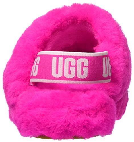 UGG Unisex-Child Fluff Yeah Slide Slipper, Rock Rose, 6 Big Kid US