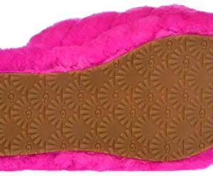 UGG Unisex-Child Fluff Yeah Slide Slipper, Rock Rose, 6 Big Kid US