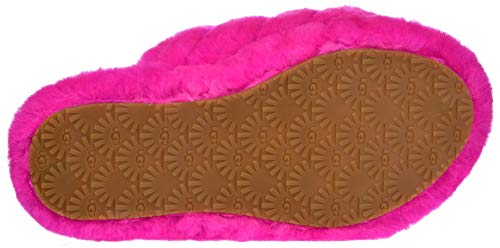 UGG Unisex-Child Fluff Yeah Slide Slipper, Rock Rose, 6 Big Kid US