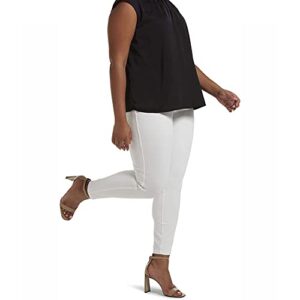 no nonsense women's classic indigo denim jean leggings, white, extra large