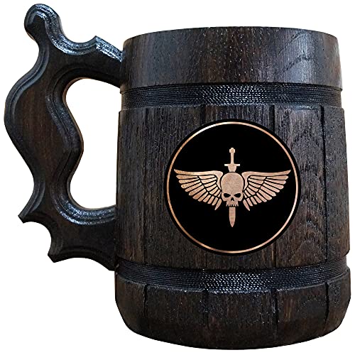 Adeptus Astartes Beer Mug, Wooden Beer Stein, Gamer Gift, Personalized Beer Stein, 40K Tankard, Custom Gift for Men, Gift for Him